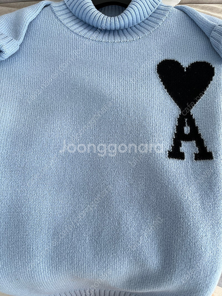 아미 인타르시아 터틀넥 블루--3