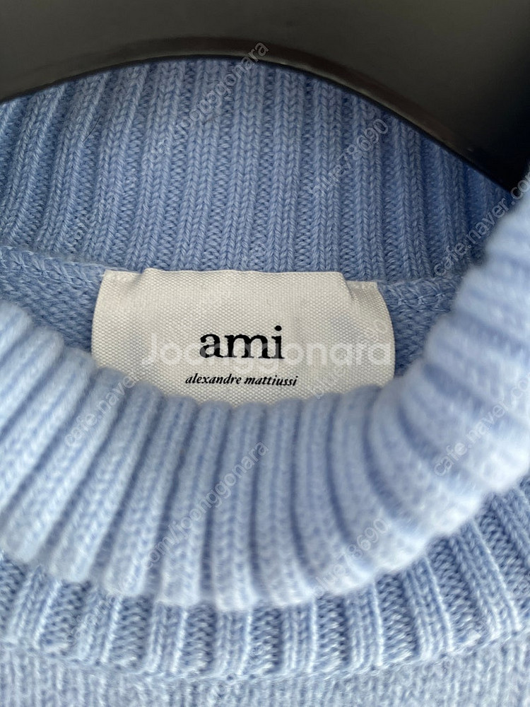 아미 인타르시아 터틀넥 블루--4