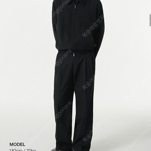 무신사 스탠다드 린넨라이크 미니멀 블루종 XL