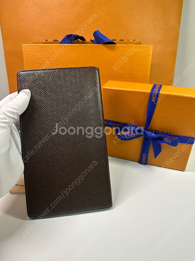 정품 루이비통 예삐 여권 장지갑 브라운--1