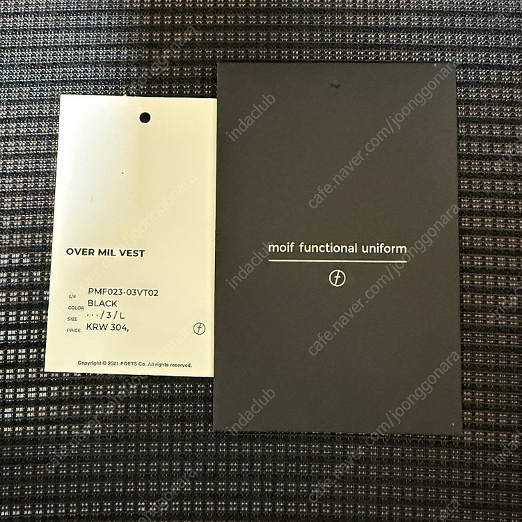 23AW 모이프 오버밀 베스트 블랙 3--4