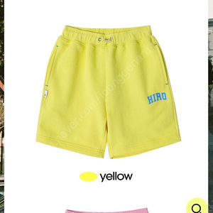 히로 블랭크 하프팬츠 YELLOW 150