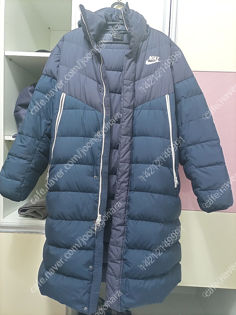 나이키 네이비 오리털 롱패딩 XL--0