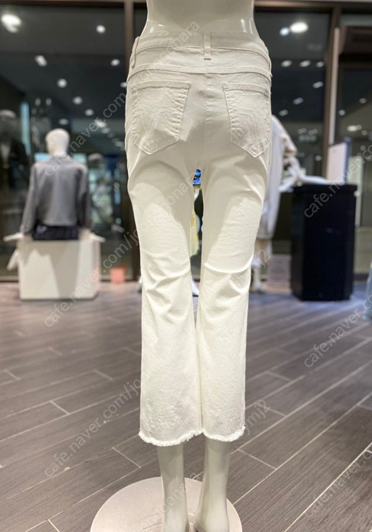 오즈세컨 크로셰 데님,오즈세컨 화이트 팬츠--1