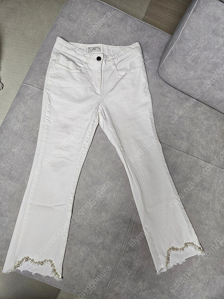 오즈세컨 크로셰 데님,오즈세컨 화이트 팬츠--3