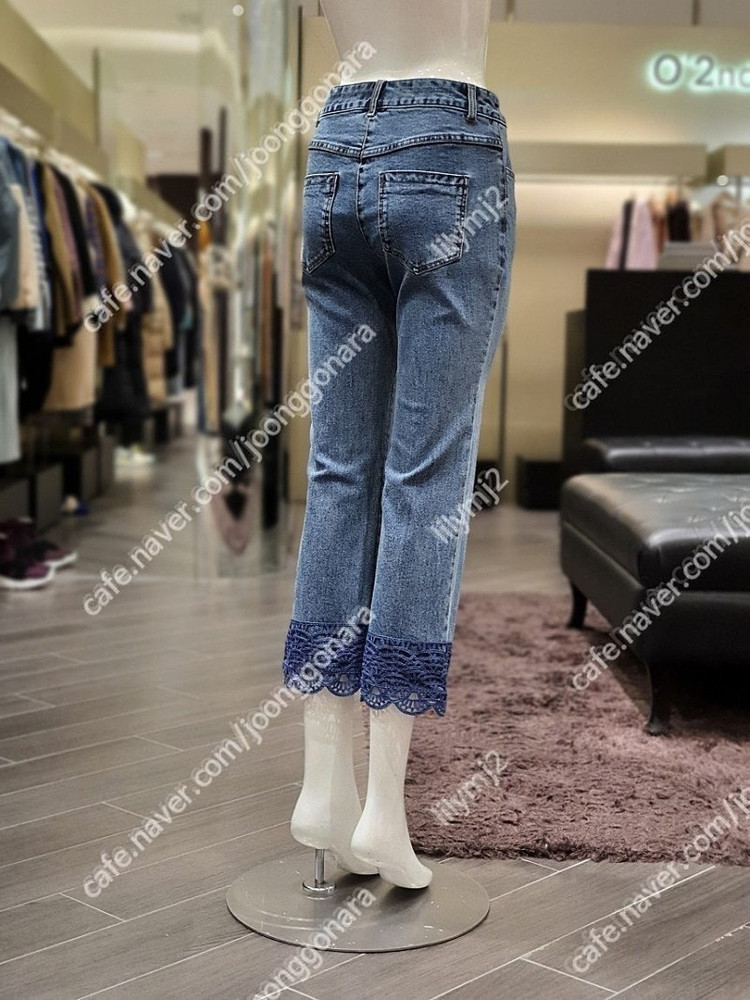 오즈세컨 크로셰 데님,오즈세컨 화이트 팬츠--7