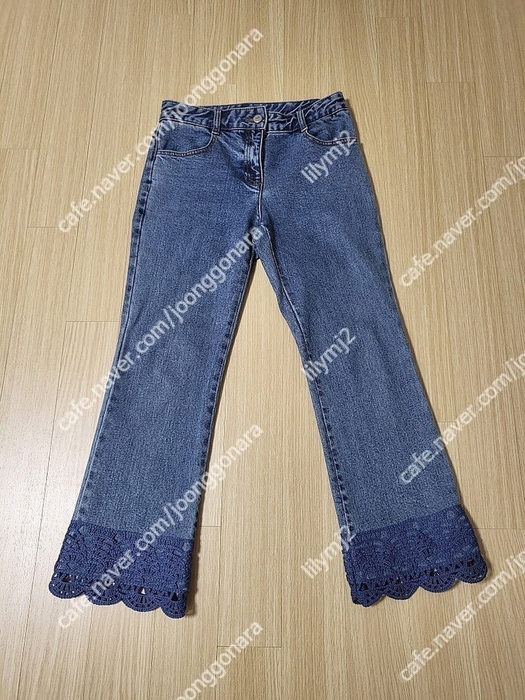 오즈세컨 크로셰 데님,오즈세컨 화이트 팬츠--9