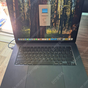 맥북에어 m3 15인치 16g/256g 미드나이트