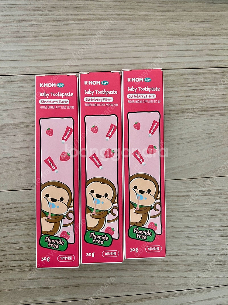 마더케이 신생아 아기칫솔 2종세트, 치약 30g 3개--2