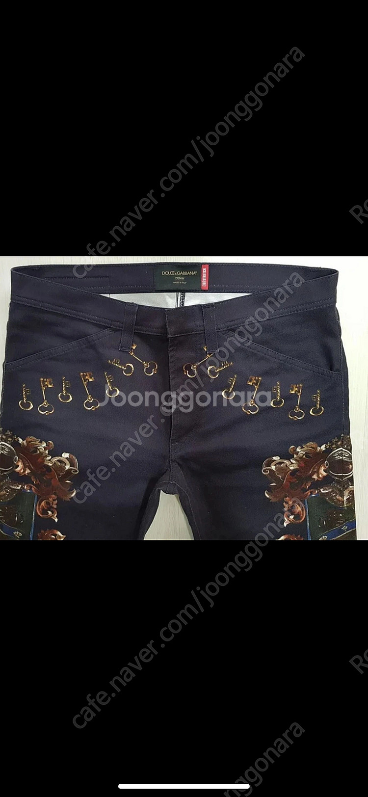 정품 초레어 돌체앤가바나 런웨이 캐슬코어팬츠--5