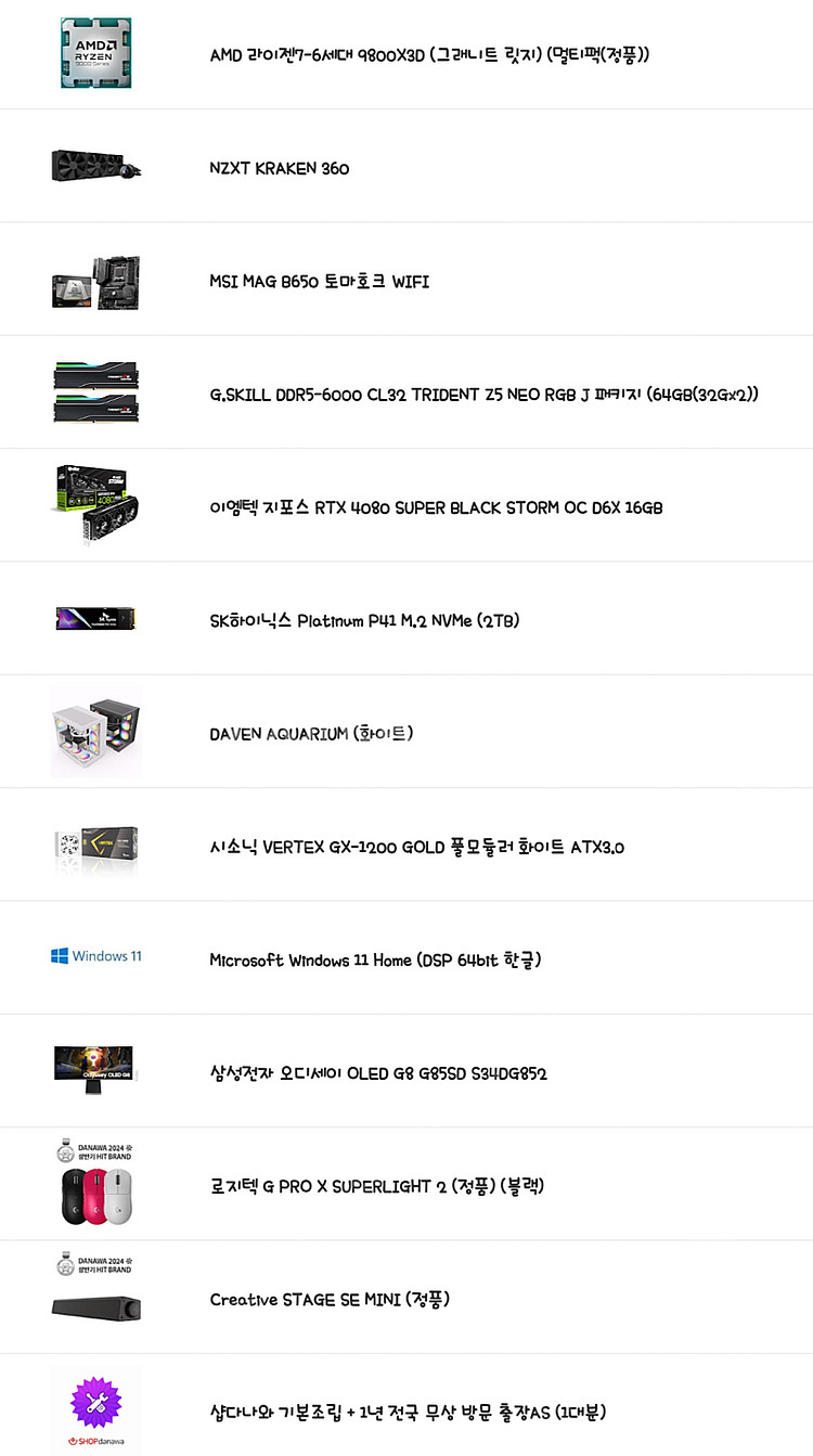 9800x3d, 4080super, Gskill 64g...--0