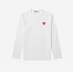 꼼데가르송 롱슬리브 티셔츠 화이트 XXL