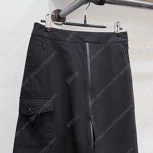 (64/1사이즈) 왁(WWAC) 블랙 우븐 방수지퍼 롱 큐롯 골프치마