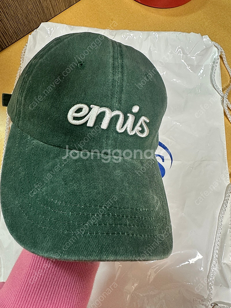 이미스 아플리케 볼캡 녹색 (새상품)--0