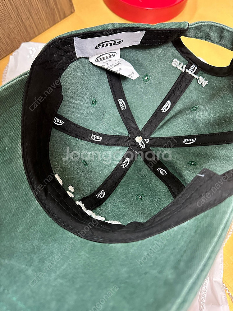 이미스 아플리케 볼캡 녹색 (새상품)--1