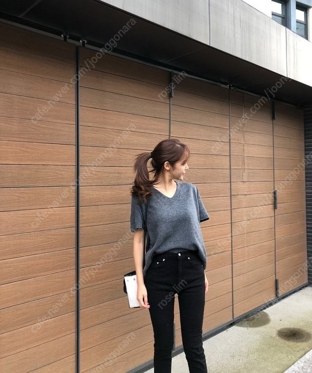 새상품/ 아뜨와 블랙 밴딩진 코튼팬츠 오르 유메르 시에 더로랑 알투더블유 이미지