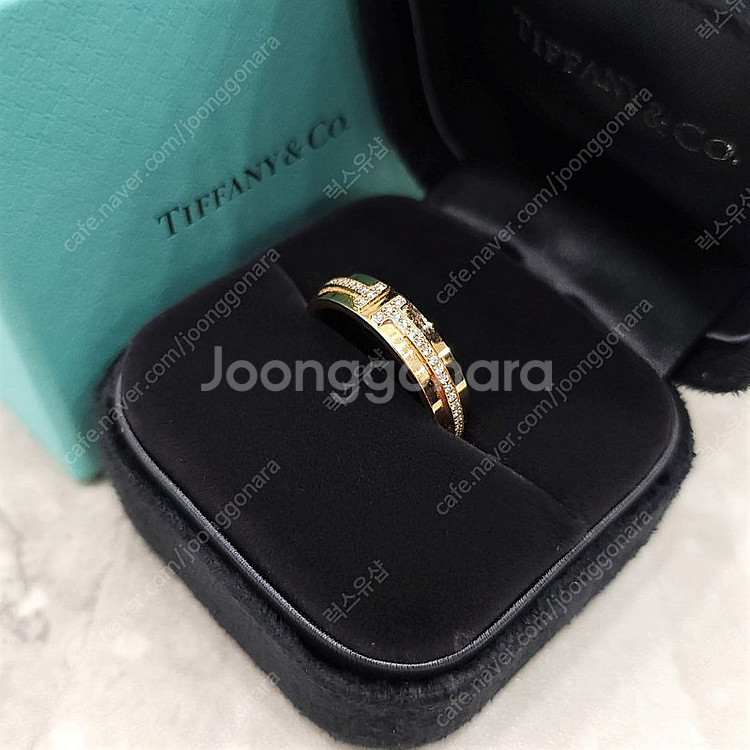 [럭스유] 티파니앤코 네로우 다이아몬드 링 18K 옐로...--4