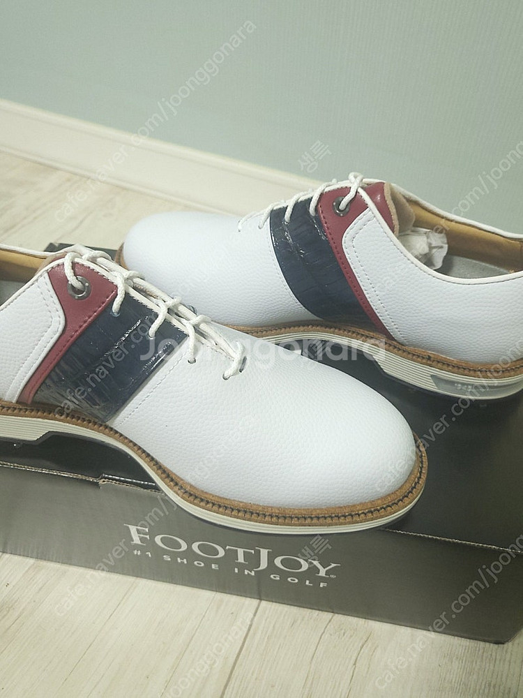 풋조이 FOOTJOY 골프화 스파이크 화이트 네이비 새...--0