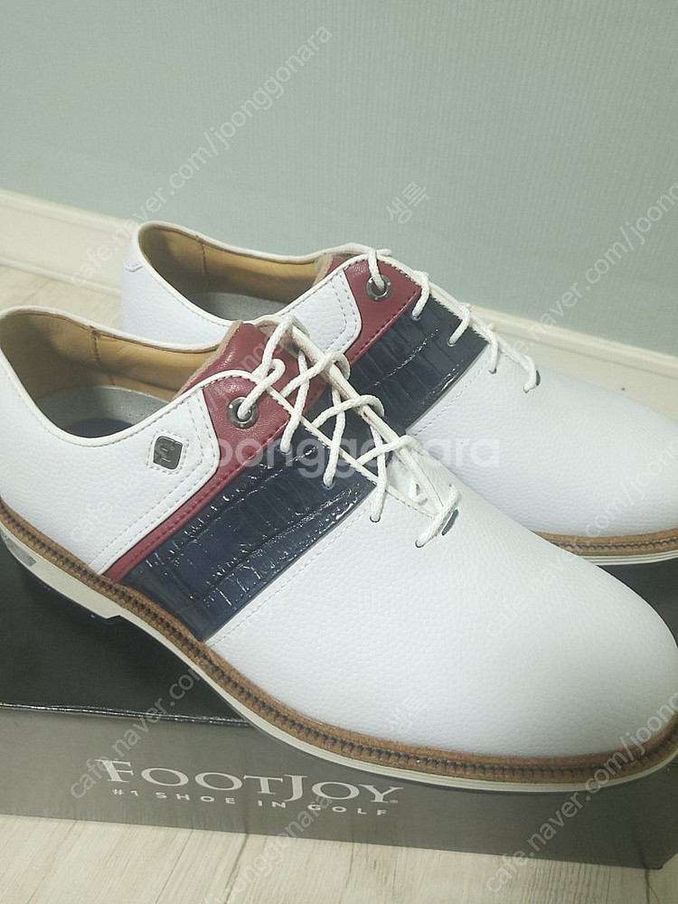 풋조이 FOOTJOY 골프화 스파이크 화이트 네이비 새...--3
