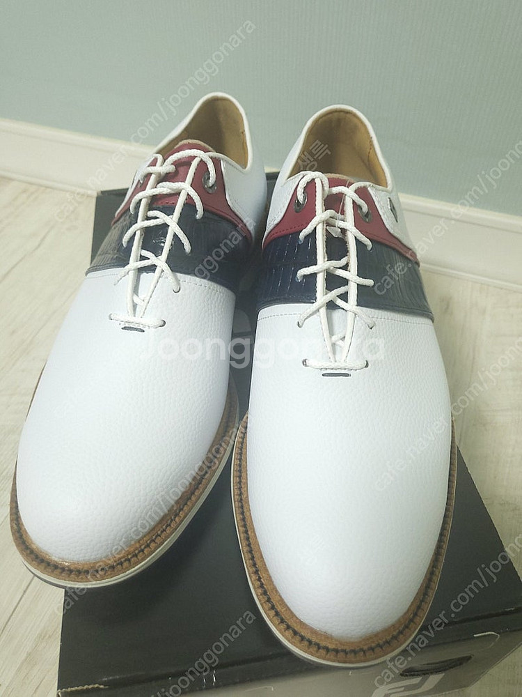 풋조이 FOOTJOY 골프화 스파이크 화이트 네이비 새...--4
