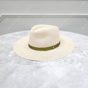 [럭스유] 샤넬 CC 로고 리본 라피아 버킷 햇 S