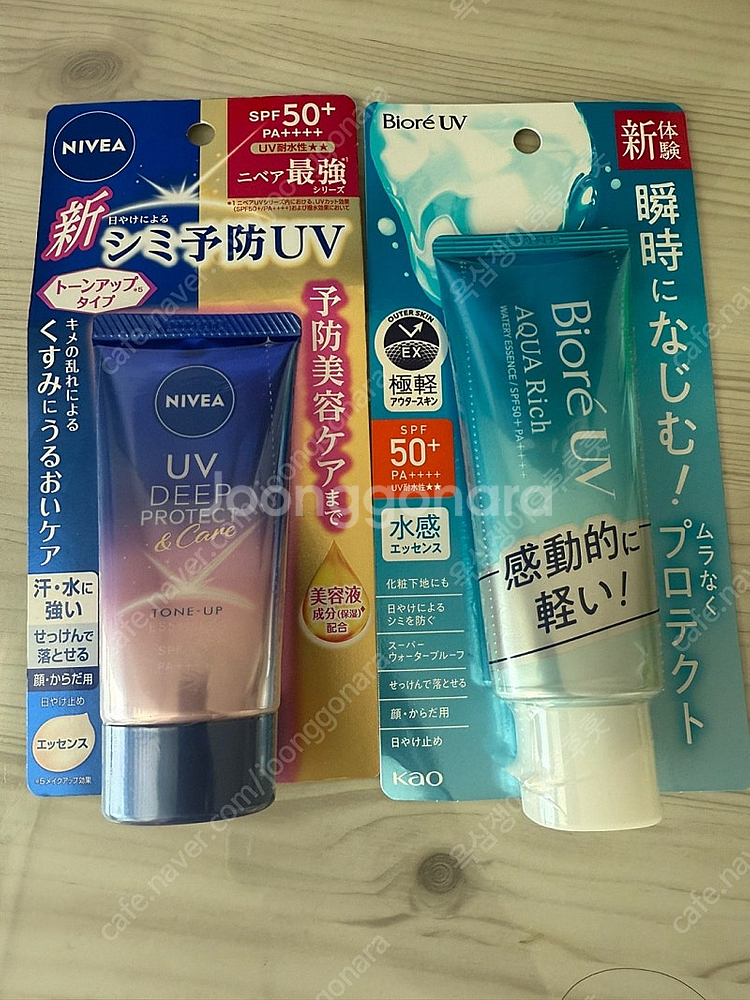 비오레 아쿠아에센스선크림 니베아 톤업선크림--0