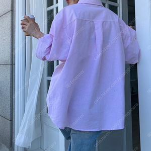 새상품) 릿킴 옥스퍼드 스트라이프 셔츠 핑크