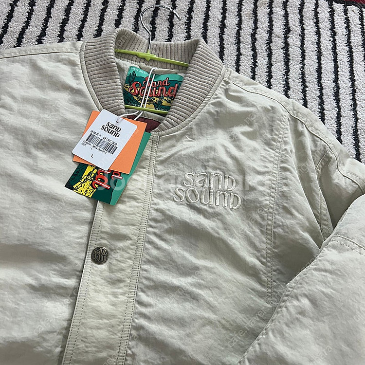 (새상품)L샌드사운드 ma-1 봄버자켓 점퍼 아이보리--1