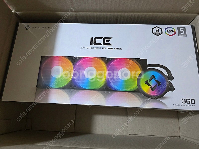 이엠텍 레드빗 ICE 360 ARGB CPU 수냉쿨러 ...--0