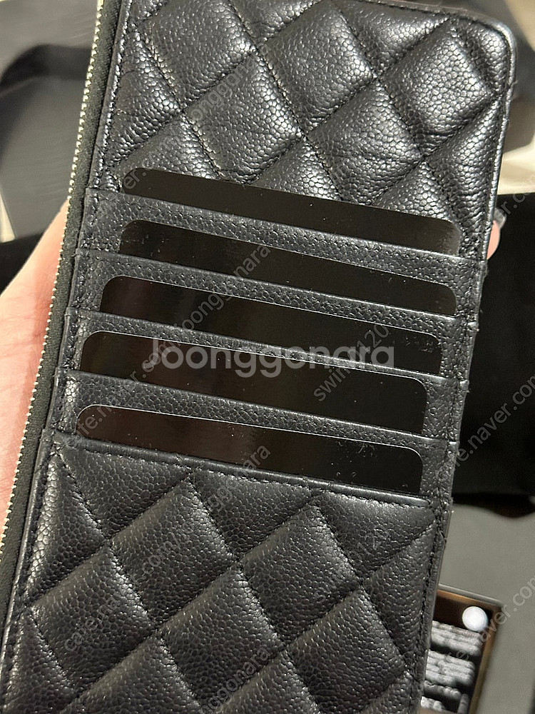 보이샤넬 캐비어 폰케이스 카드홀더--4