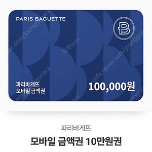 파리바게트 기프티콘 10만원