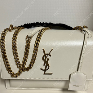SAINT LAURENT 생로랑 선셋백 미듐 아이보리 블랑 빈티지