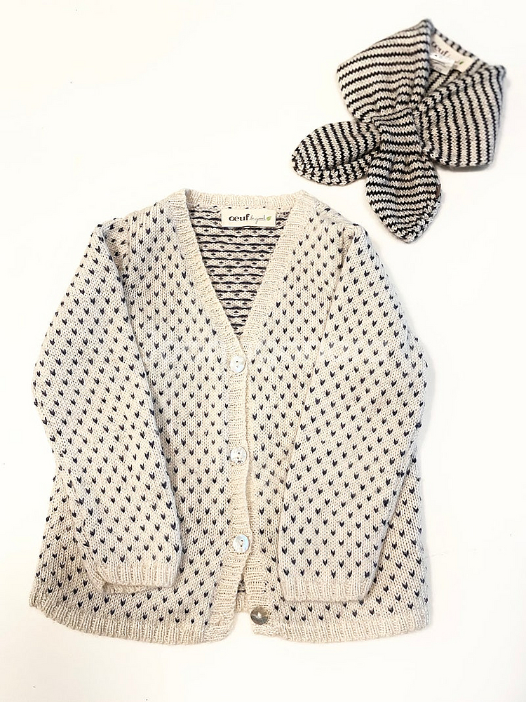 우프 알파카 가디건 & 네키 (2-3세)--0