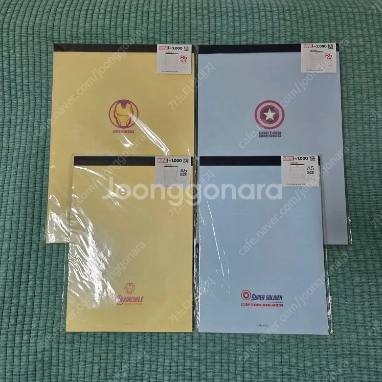다이소 마블 PP노트패드 B5 2종 & A5 2종--0