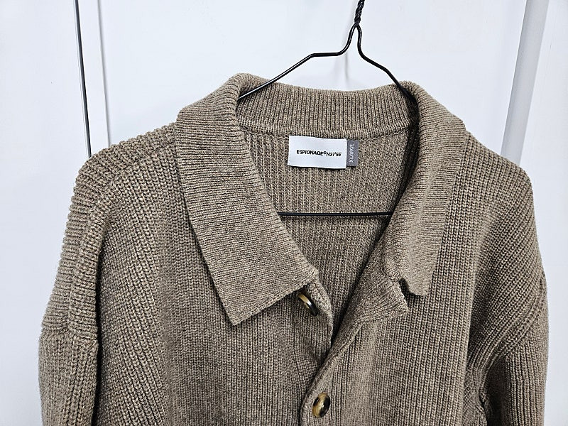 에스피오나지 밀러 헤비웨이트 카라가디건xl 베이지--1