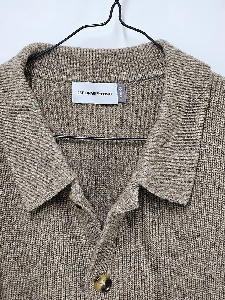 에스피오나지 밀러 헤비웨이트 카라가디건xl 베이지--2