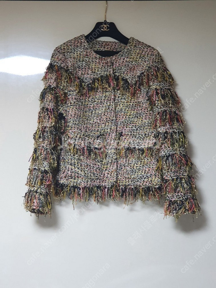 MSGM 글리터 트위드 프린지 자켓 (40)--0