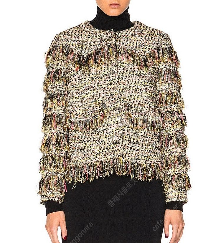 MSGM 글리터 트위드 프린지 자켓 (40)--1