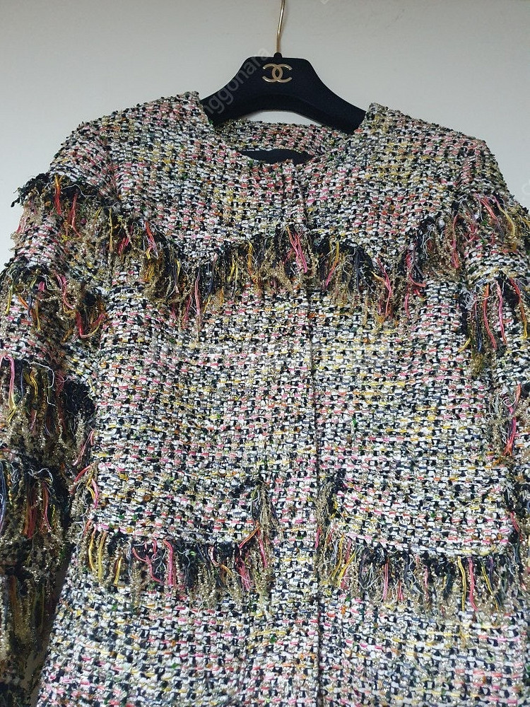 MSGM 글리터 트위드 프린지 자켓 (40)--6