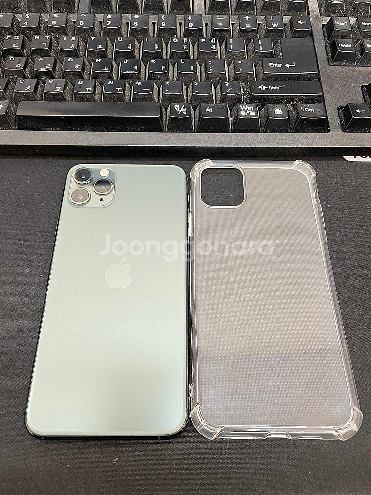 아이폰11프로맥스 64GB 그린 배터리87% 상태좋은 중고35만팝니다.--0