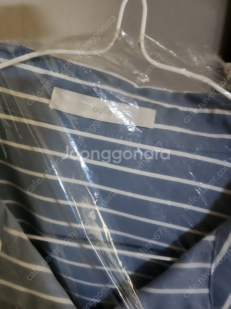 ouie 오버핏 스트라이프셔츠--0