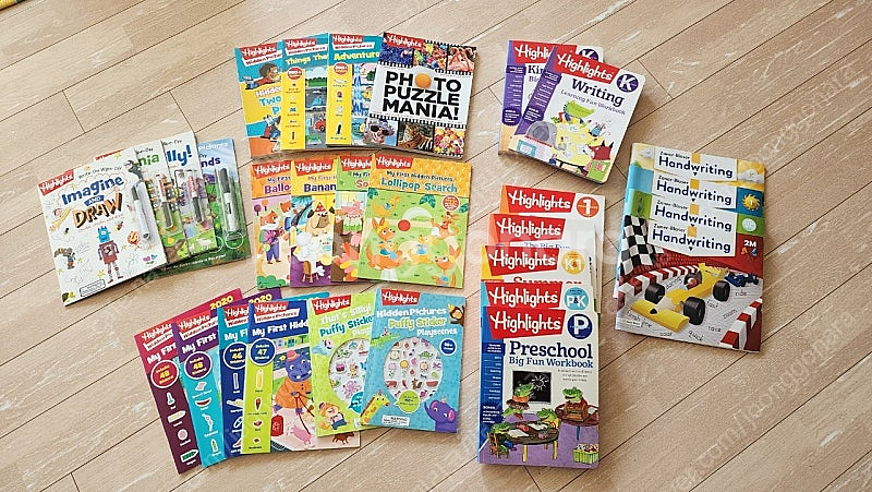 하이라이츠 영어 놀이북(히든픽쳐,스티커,,드로잉,라이팅 등)--0