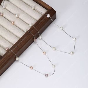 천연 담수 진주 목걸이_3가지 색