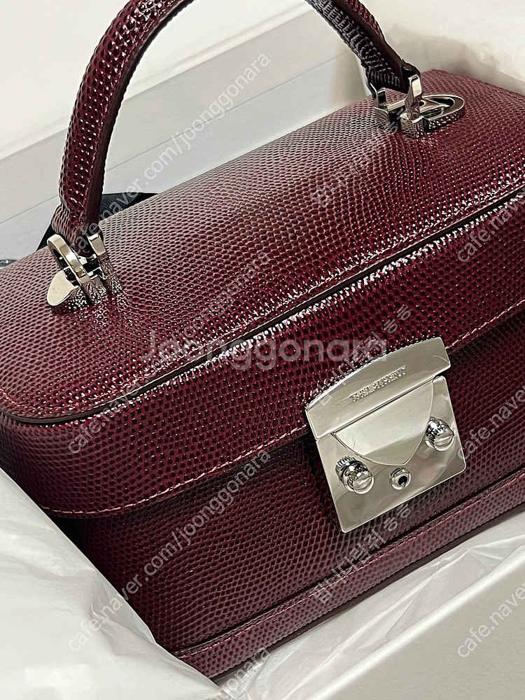 (새상품)더로랑 하프문 박스백 버건디--0