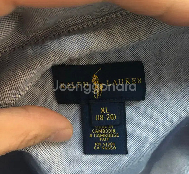 XL18-20사이즈 폴로랄프로렌 빅포니 데님청카라긴팔셔...--4