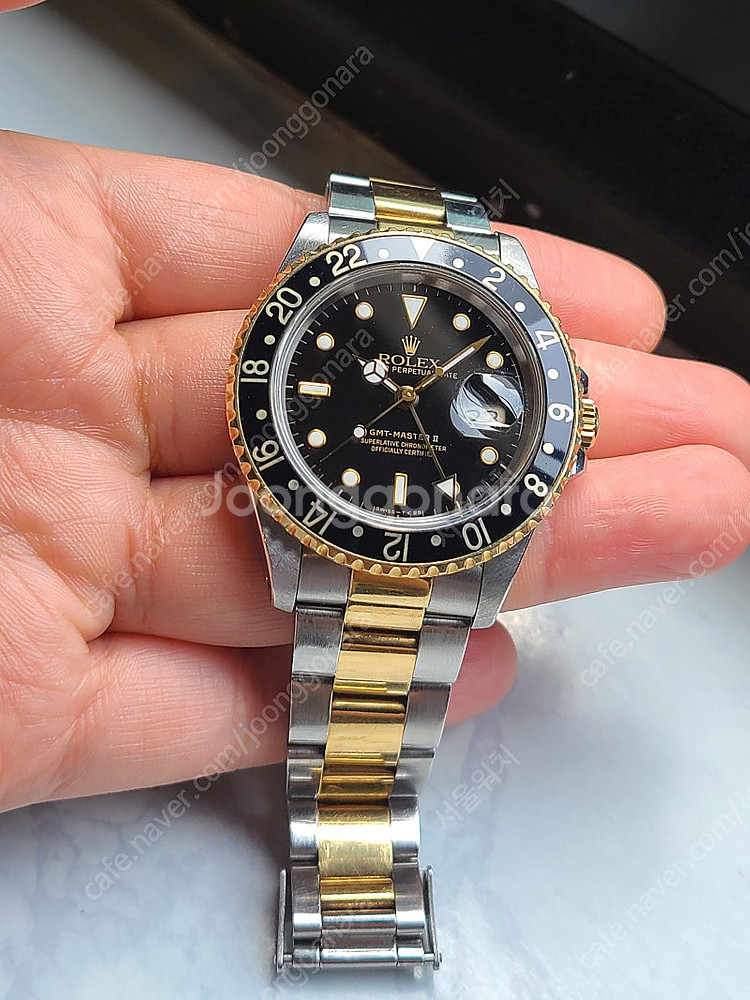 [정품] 롤렉스 빈티지 GMT 마스터 흑콤 18K 콤비...--3