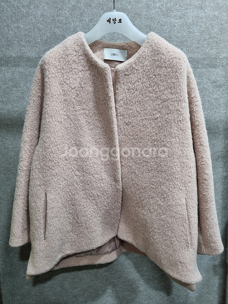 여성 85 듀엘 숏코트 자켓 울 알파카 혼방--0