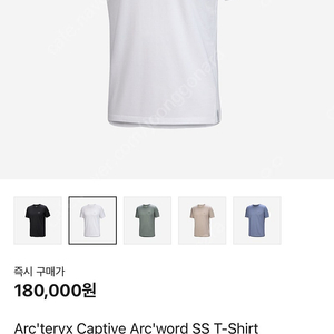 아크테릭스 반팔 티셔츠 M 새상품