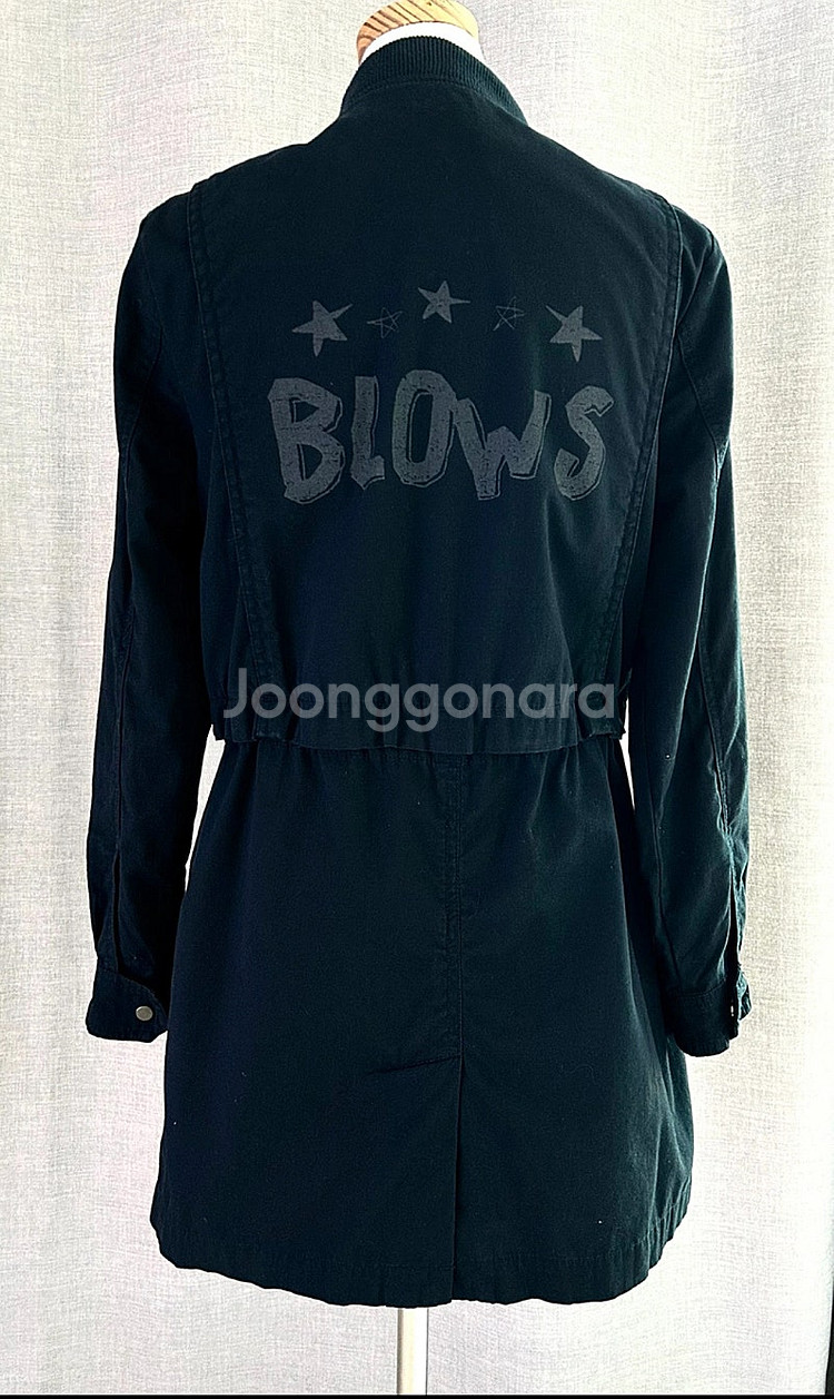 BLUEREIMS Paris 의 블랙 면100 트랜치코...--1