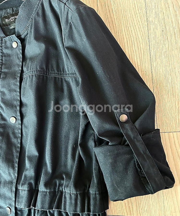 BLUEREIMS Paris 의 블랙 면100 트랜치코...--9